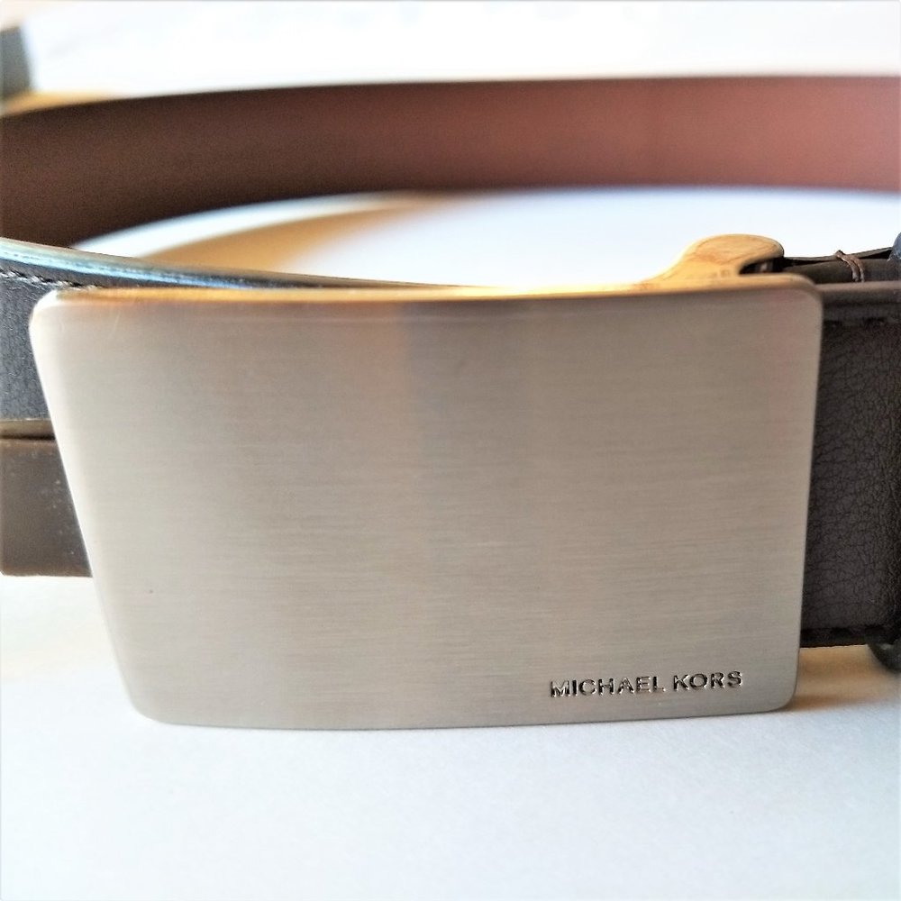 NWT Men's belt Michael Kors Blank and Brown reversible 38 Discount